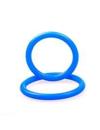 Cockring Dual Ring Silicone Blue 130080