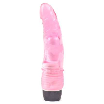 Dildo Realistic Vibrating Pink Transparent 19 cm 210061