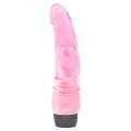 Dildo Realistic Vibrating Pink Transparent 19 cm