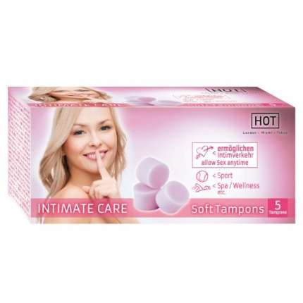 Box with 5 Caps, Hot Intimate Care Soft Tampones 149045