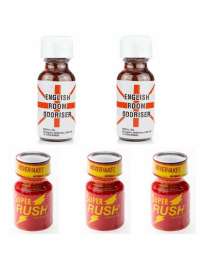 Pack 2-Large (English) + 3 Small (Rush) (Red) 180057