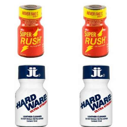 Pack 4 Units (2 Super Rush Red + 2 Hard Ware Ultra Strong) 180059