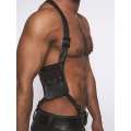 Harness Preto com Carteira Mister B Couro Preto