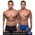 Pack 2 Boxers Andrew Christian Basix Tagless Boy Azul Marinho Cinzento