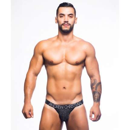 Suspensorio De Andrew Christian, Glitz Bubble Butt Negro,600071