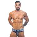 Cueca Andrew Christian Nautical Net Almost Naked Azul Marinho Branco
