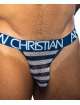 Suspensorio De Andrew Christian Nautico Net, Azul Marino, Blanco,600080