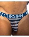 Suspensorio De Andrew Christian Nautico Net, Azul Marino, Blanco,600080