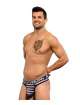 Tanga Andrew Christian Nautical Net Almost Naked Azul Marinho Branco 600088