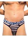 Tanga Andrew Christian Nautical Net Almost Naked Azul Marinho Branco 600088