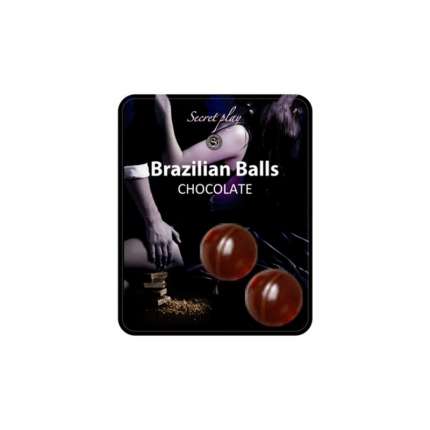 Bolas Lubrificantes Beijáveis Brazilian Balls Sabor a Chocolate 2 x 4g,312011