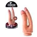 Dildo Duplo Realístico King Cock + Dual Density Double Penetrator