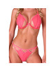 passion - resilque bra + thong set tomato red s/m