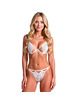 passion - resilque bra + thong set white s/m