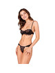 passion - tivolea set sujetador + tanga negro l/xl