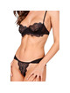 passion - tivolea bra + thong set black l/xl