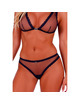 passion - belissana set sujetador + tanga azul s/m