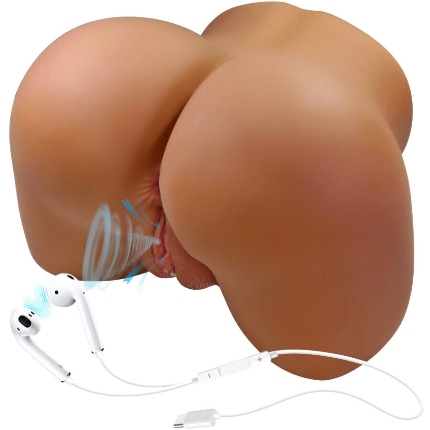 crazy bull - wendy trasero femenino realista vibrador & succionador con sonido 11 kg