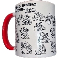 diablo picante - taza blanca posturas kamasutra & asa roja 370 ml