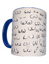 diablo picante - taza blanca tetas & asa azul 370 ml