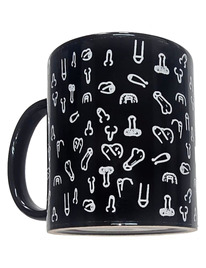 diablo picante - taza negra penes 370 ml