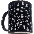 Caneca Diablo Picante Pénis Preta 370 ml