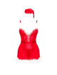 livco corsetti fashion - agethe lc 90607 chemise + thong + christmas hat l/xl
