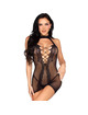 leg avenue - 81675 mini vestido halter negro - talla Única