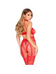 leg avenue - 89336 bodystocking sin entrepierna rojo - talla Única