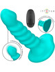 intense - buffy vibrador talla s diseÑo en espiral 10 vibraciones azul control remoto