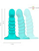 intense - buffy vibrador talla s diseÑo en espiral 10 vibraciones azul control remoto