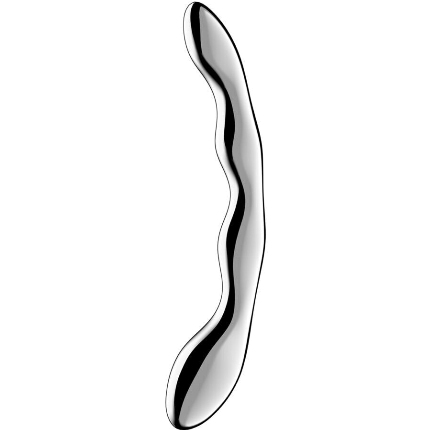 satisfyer - cosmic crest 2 stainless steel double-ended dildo