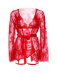 leg avenue - 86123 teddy + garter robe set red size s