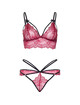 leg avenue - 81623 set sujetador + tanga burdeos talla s