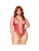 leg avenue - 81641x body tirantes sin costuras burdeos talla 1x/2x