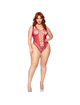 leg avenue - 81641x body tirantes sin costuras burdeos talla 1x/2x