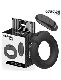 addicted toys - heating effect vibrating cock ring remote control