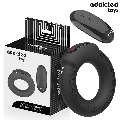 Cockring Addicted Toys com Vibração, Comando e Efeito Quente
