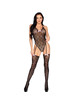 Body Leg Avenue Paula com Ligas Preto