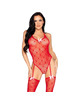 Body Leg Avenue Paula com Ligas Preto