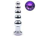 Anal Plug with Jewel Purple 14 cm