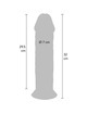 get real - dildo deluxe dong grueso de doble densidad tpe 32 cm