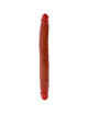 get real - dildo doble dong de silicona caramelo 35 cm