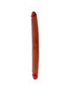 get real - dildo doble dong de silicona caramelo 40 cm