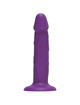 get real - realistic silicone vibrating dildo purple 19.5 cm