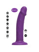 get real - realistic silicone vibrating dildo purple 19.5 cm