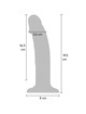 get real - realistic silicone vibrating dildo purple 19.5 cm