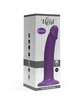 get real - realistic silicone vibrating dildo purple 19.5 cm