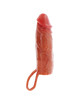 get real - hydrated skin silicone penis sleeve caramel 16 cm