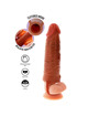 get real - funda hydrated skin de silicona para pene caramelo 16 cm